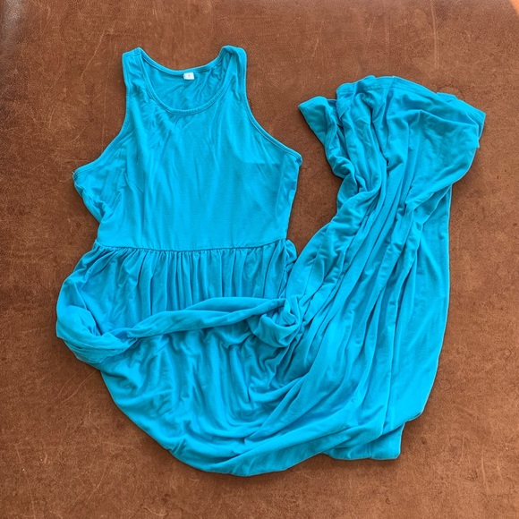 Tank Racer Back Maxi, Blue, Women's Small - Picture 1 of 10